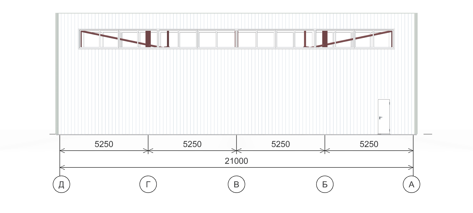 Быстровозводимый цех с кран-балкой, 630 кв.м