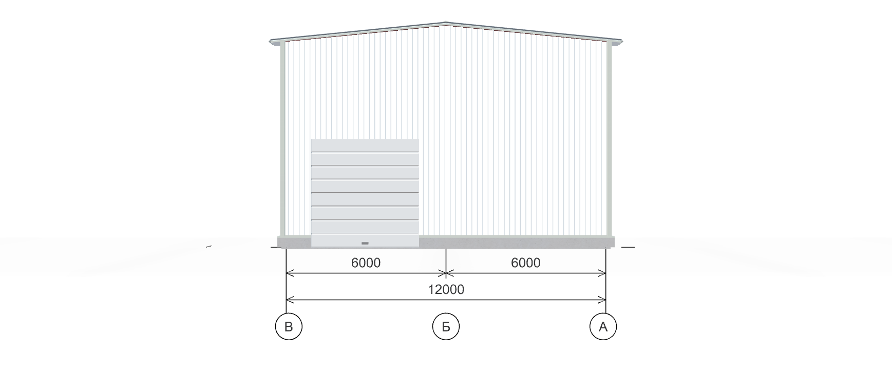 Склад для хранения спецтехники с кран-балкой, 504 кв.м