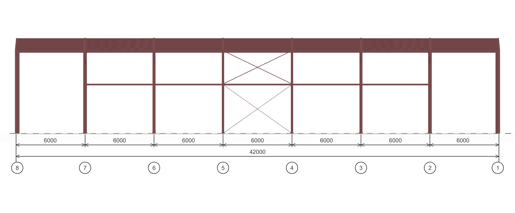 Каркас склада, 882 кв.м