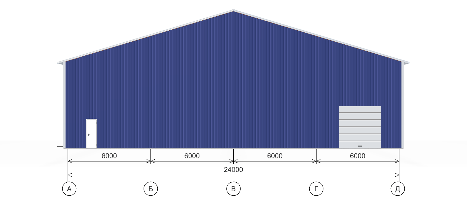 Быстровозводимый ангар для сельхозтехники, 1440 кв.м