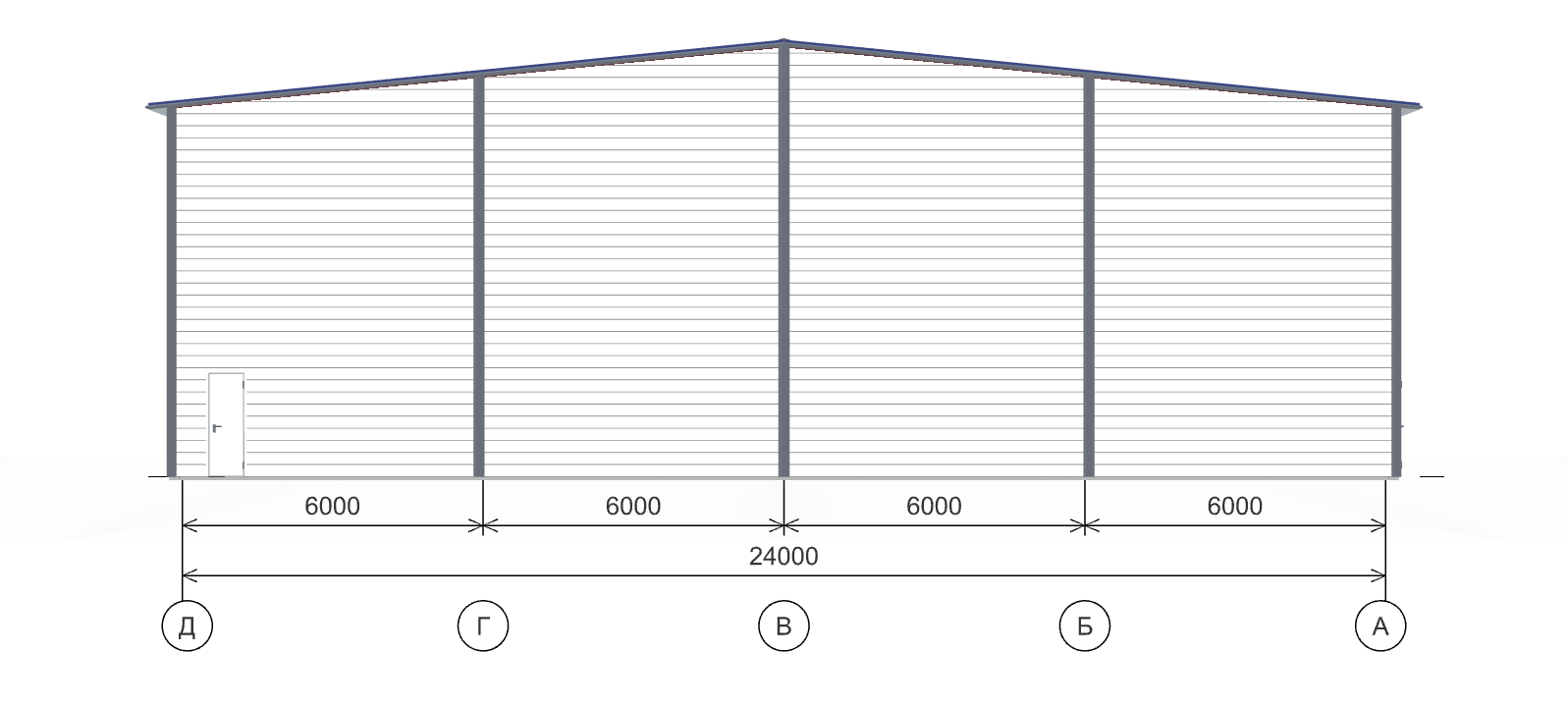 Склад-магазин с кран-балкой, 1008 кв.м