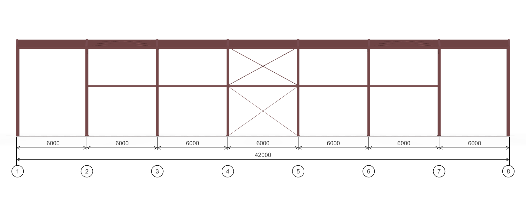 Каркас склада, 504 кв.м