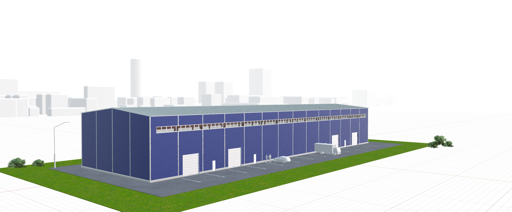 Быстровозводимый цех с кран-балкой, 2016 кв.м