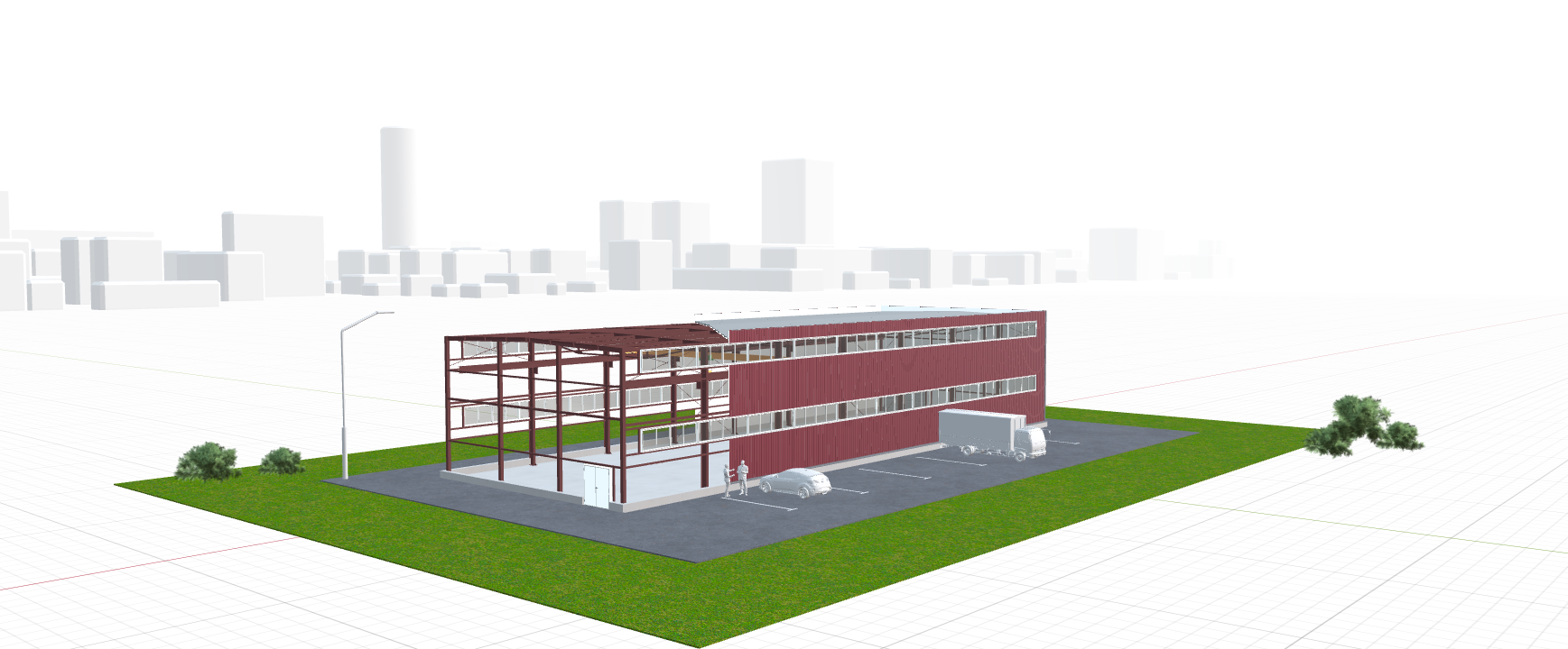 Производственное здание с кран-балкой, 630 кв.м