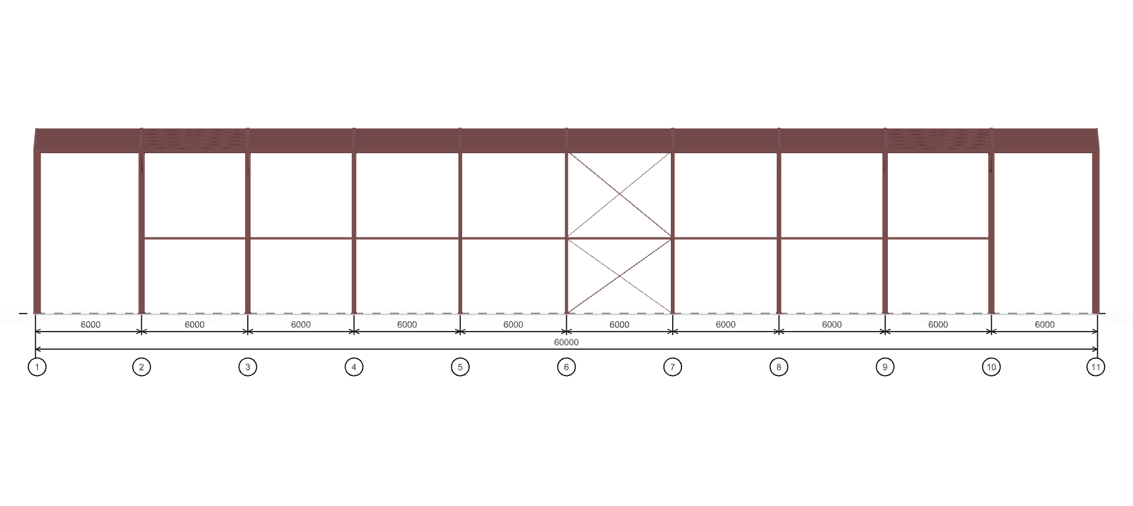 Каркас для автосервиса, 1440 кв.м