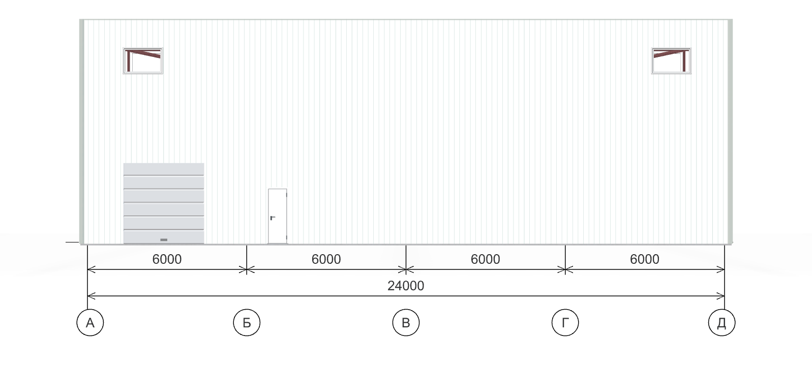 Быстровозводимый цех, 1008 кв.м