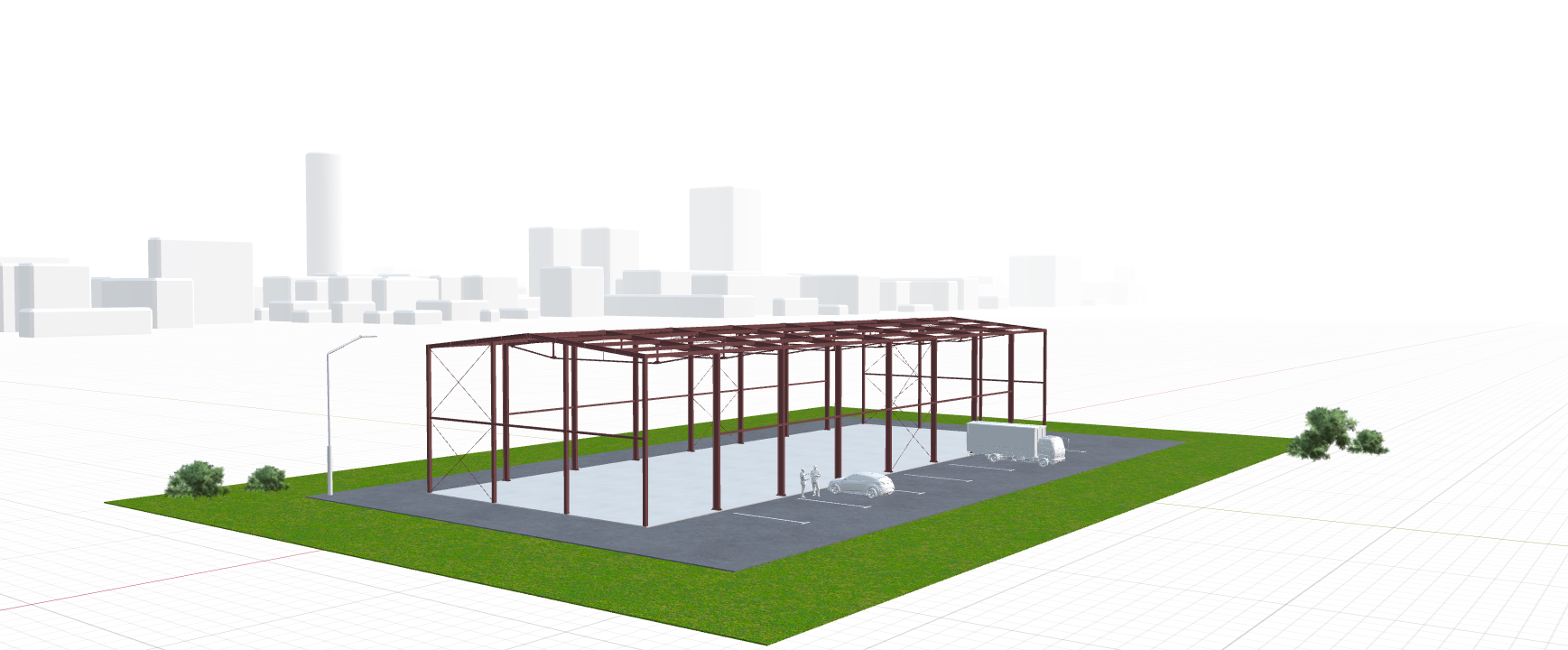 Каркас для склада удобрений, 864 кв.м