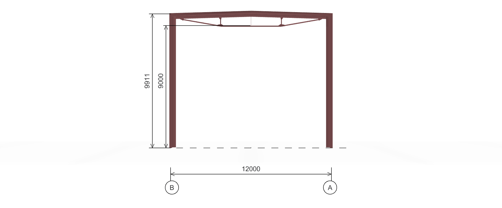 Каркас для торгового центра, 648 кв.м