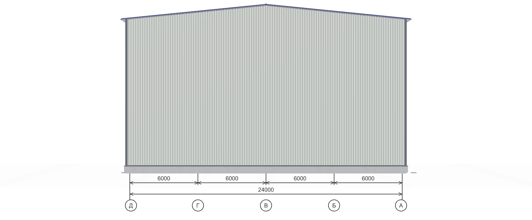 Холодный ангар с кран-балкой, 2304 кв.м
