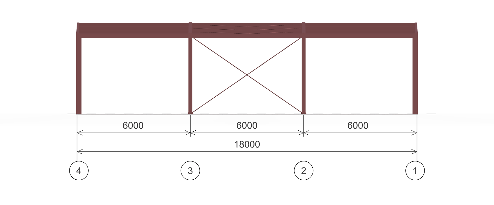 Каркас склада, 216 кв.м