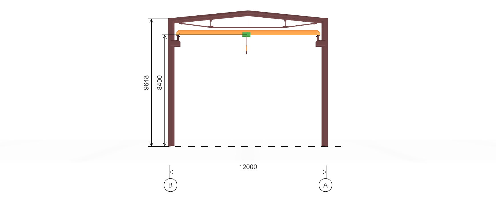 Холодный склад с кран-балкой, 648 кв.м