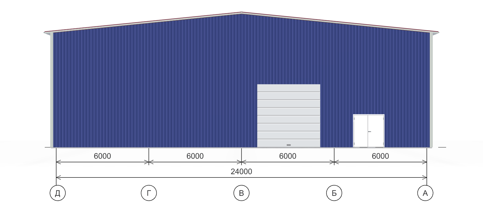 Быстровозводимое сенохранилище, 1440 кв.м