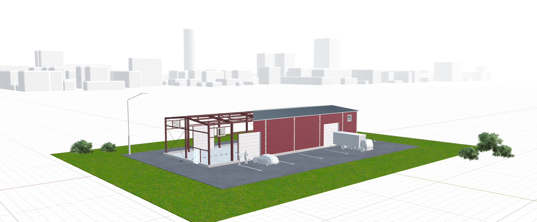 Быстровозводимый гараж, 384 кв.м