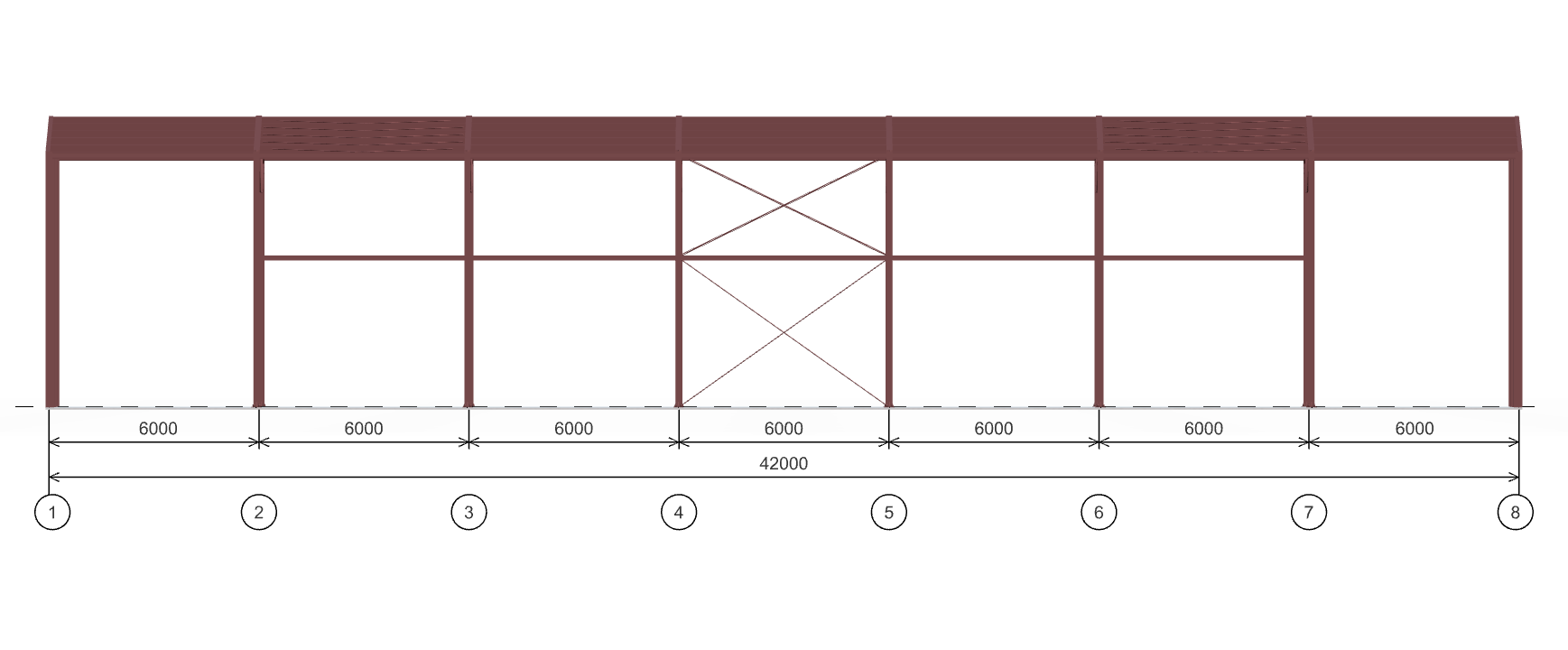 Каркас склада, 882 кв.м