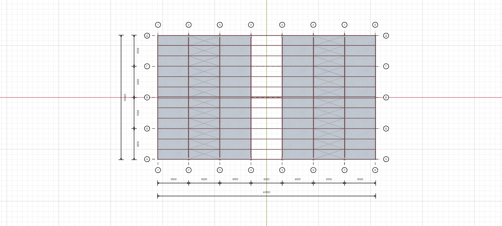 Каркас для автосалона, 1008 кв.м