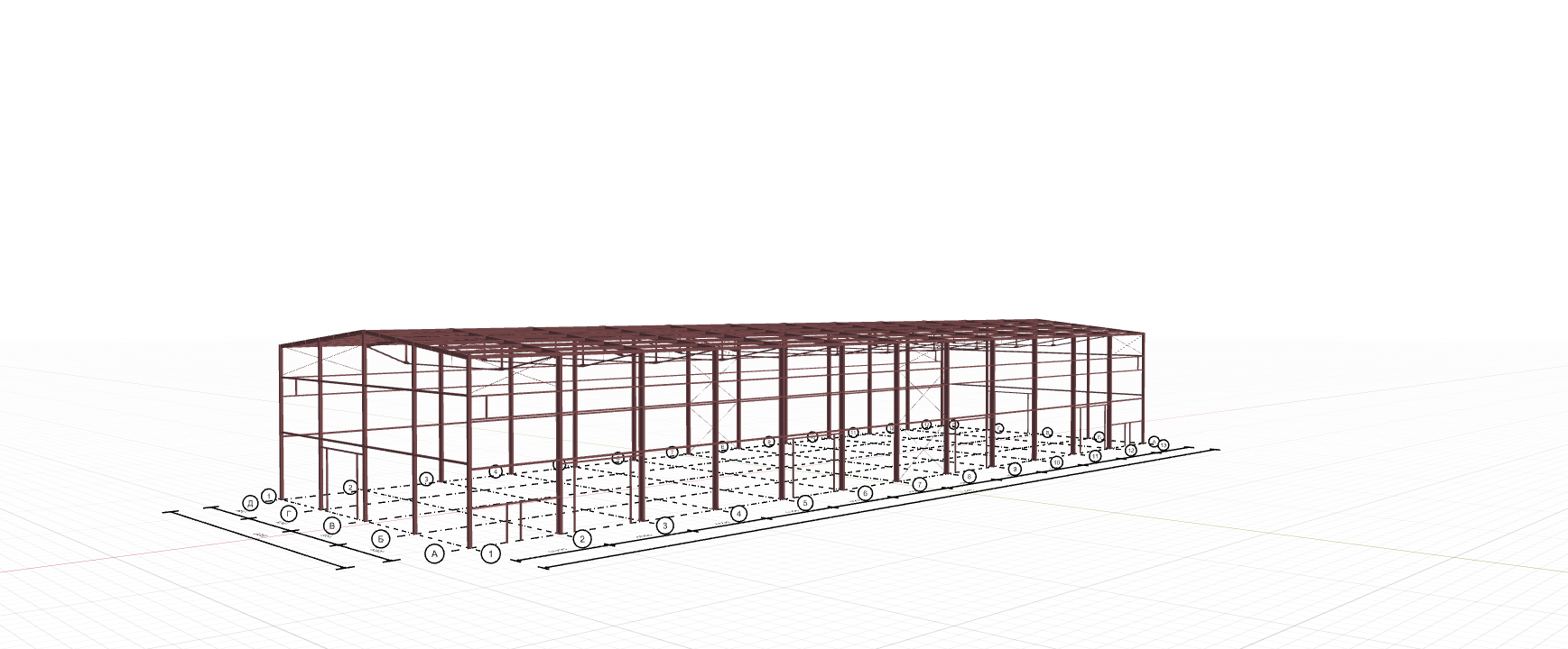 Производственное здание с кран-балкой, 1728 кв.м