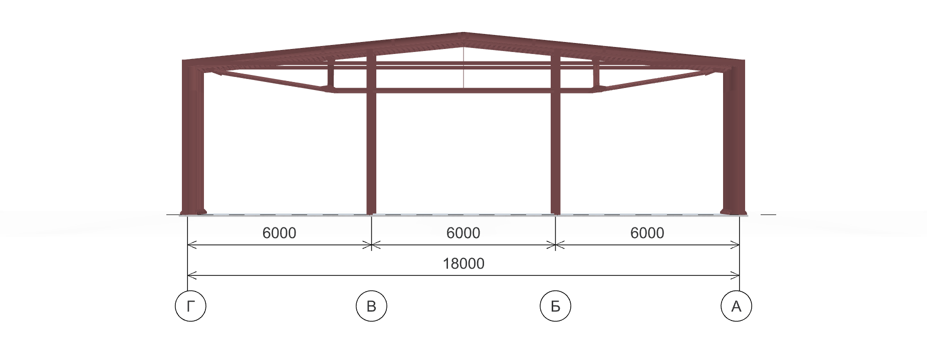 Каркас для гипермаркета, 1080 кв.м