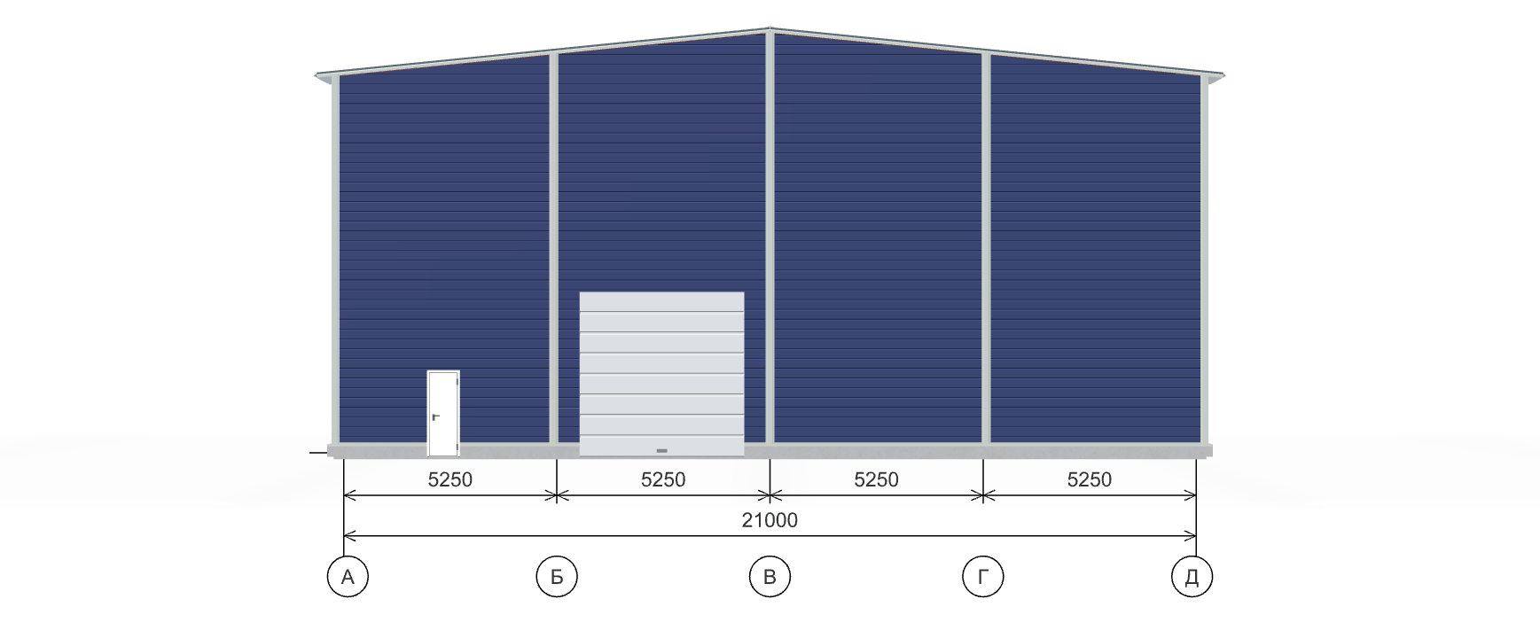 Быстровозводимый ангар для спецтехники, 1134 кв.м