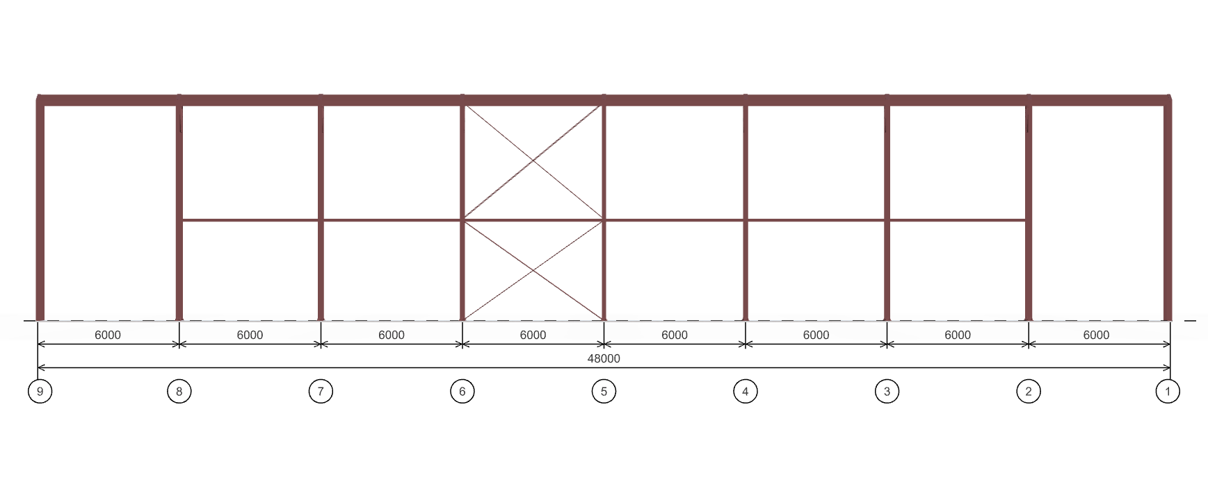 Каркас для автосалона, 864 кв.м 