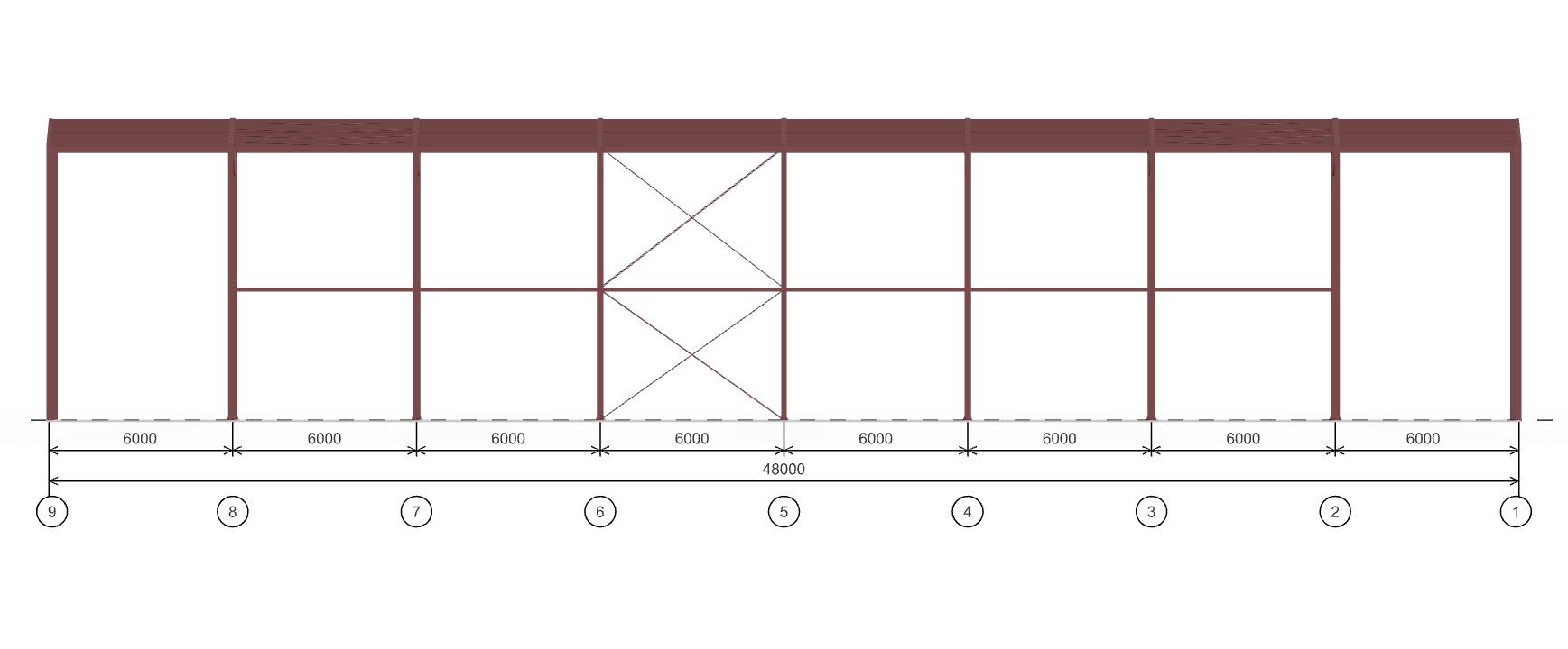Каркас для склада удобрений, 864 кв.м