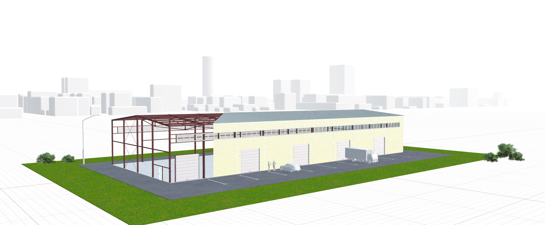 Быстровозводимый склад, 1440 кв.м