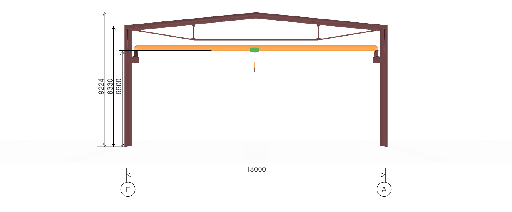 Быстровозводимый цех, 972 кв.м