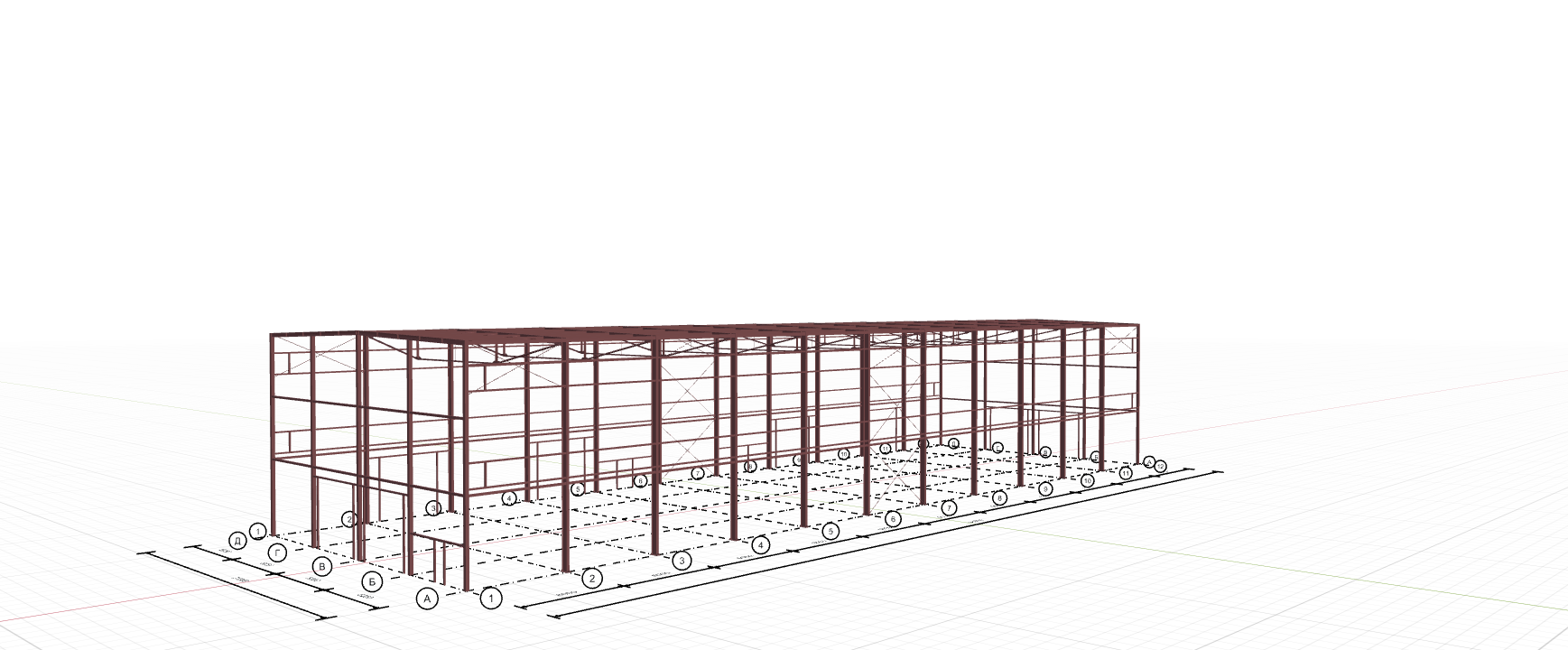 Производственное здание с кран-балкой, 1386 кв.м