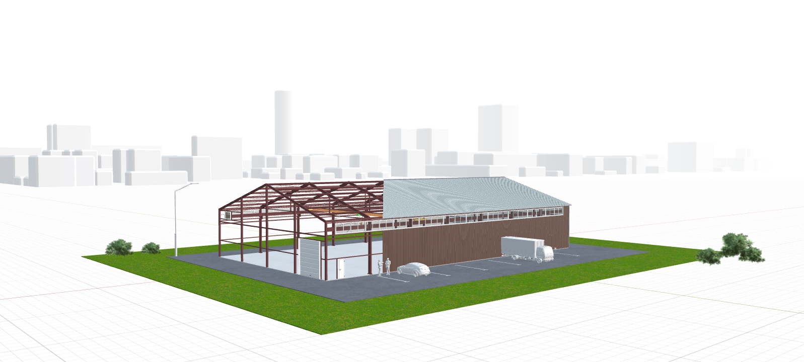 Мебельное производство с кран-балкой, 1008 кв.м