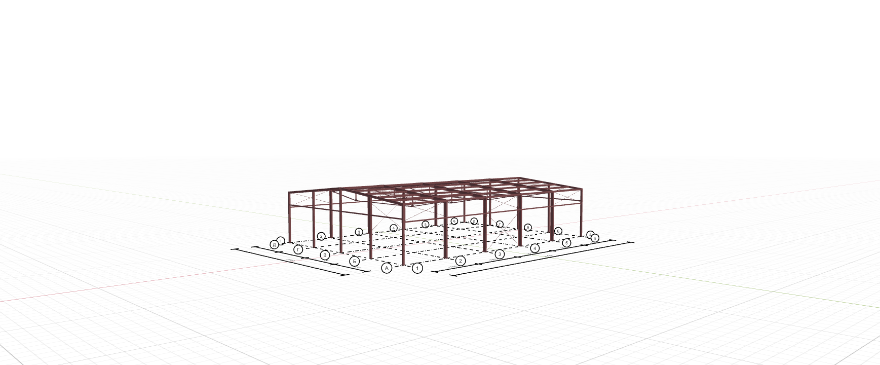 Каркас ангара с кран-балкой, 630 кв.м