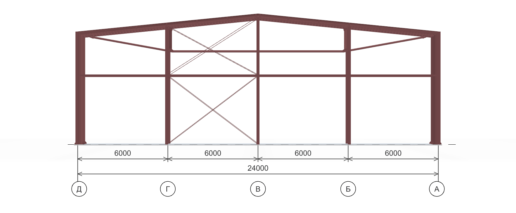 Каркас для торгового центра, 1008 кв.м