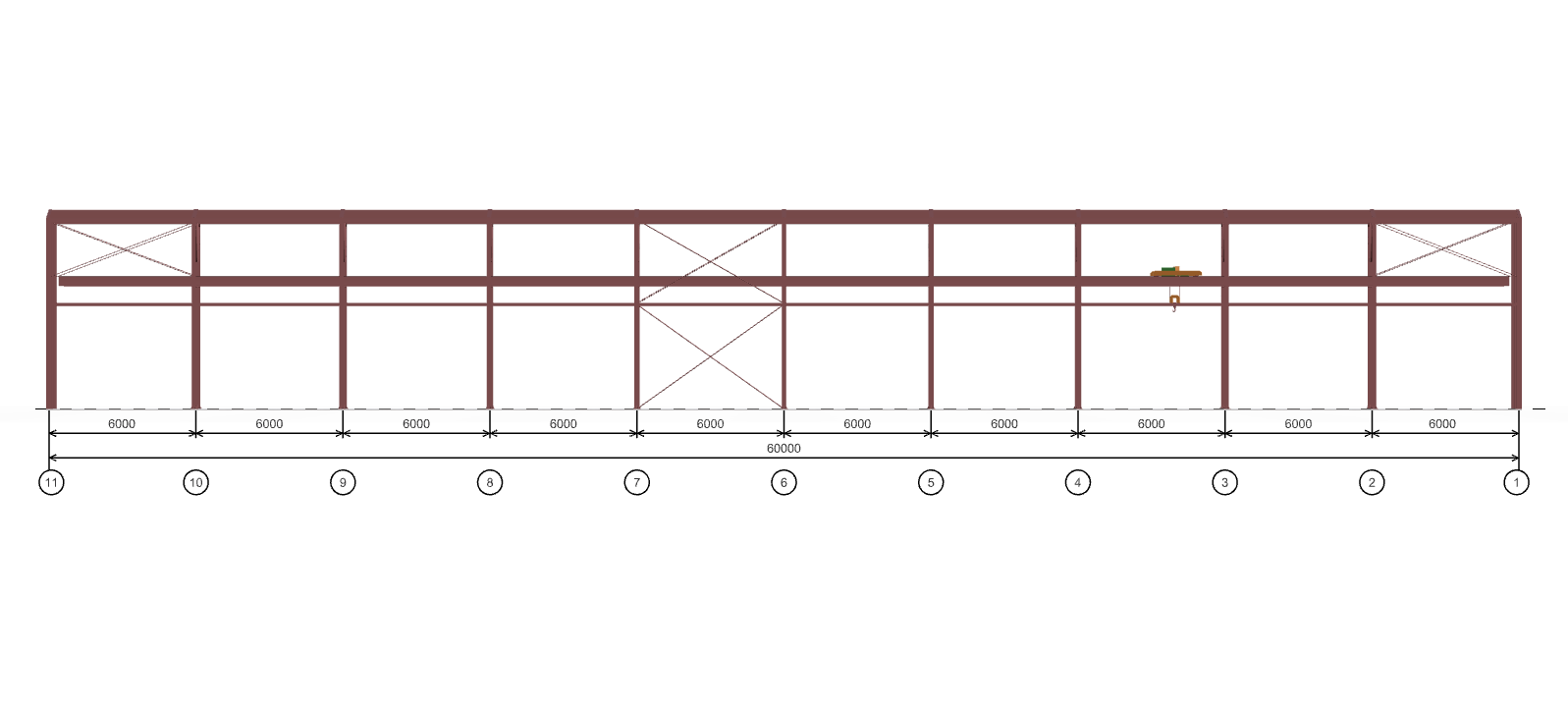 Каркас производственного цеха, 1440 кв.м