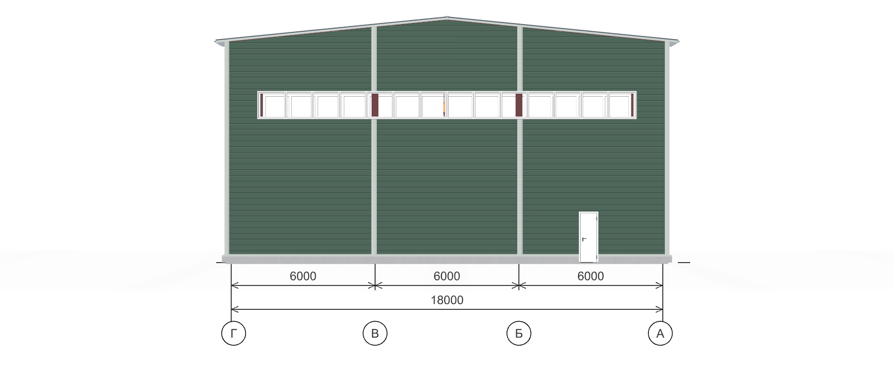 Быстровозводимый цех, 972 кв.м