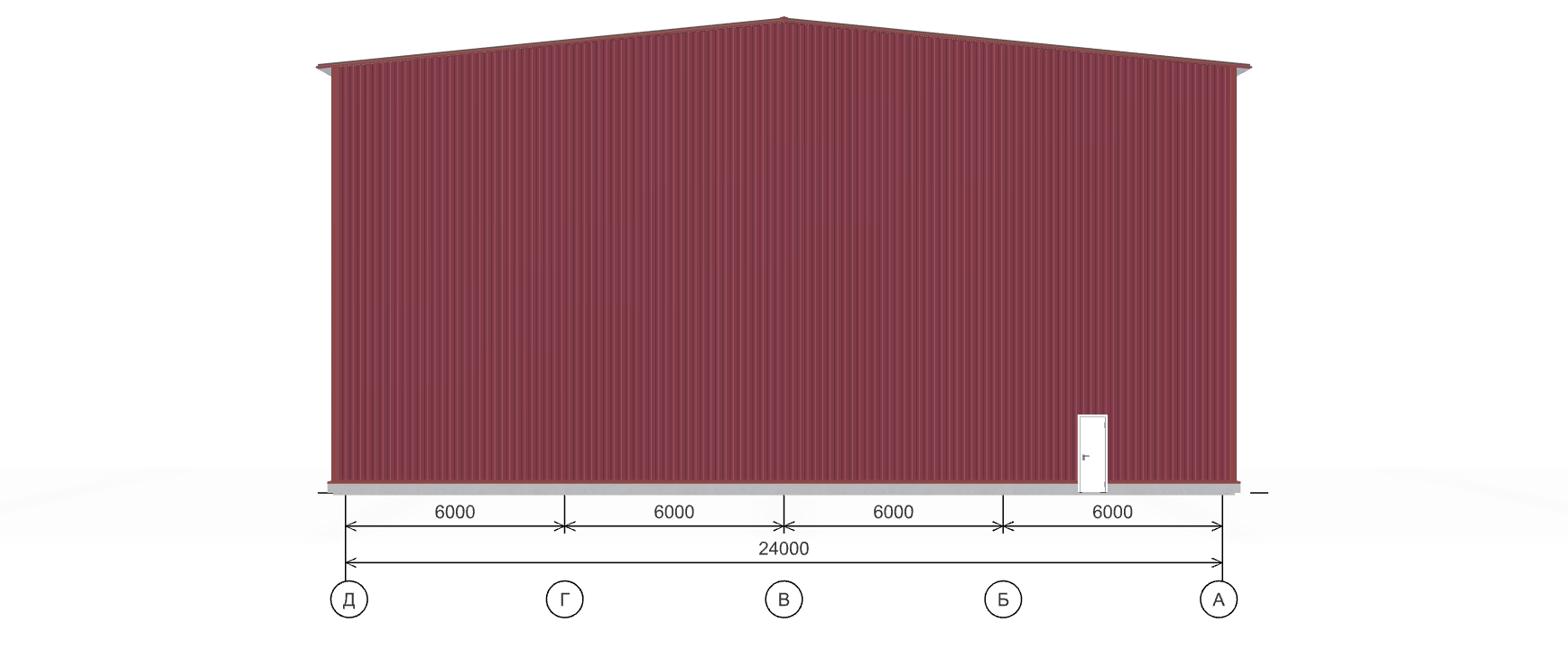 Производственное здание с кран-балкой, 2016 кв.м