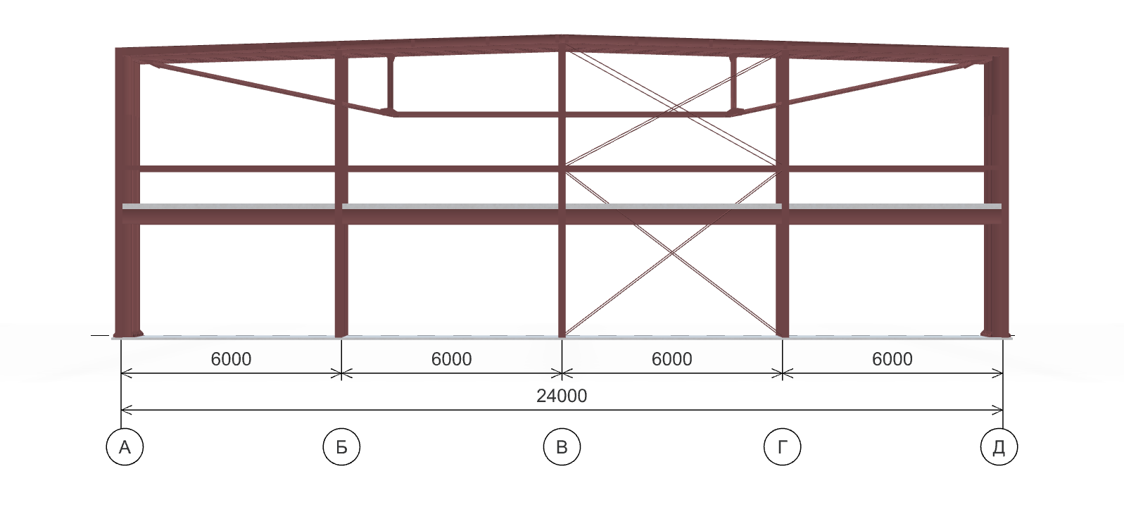 Каркас для автосалона, 1008 кв.м