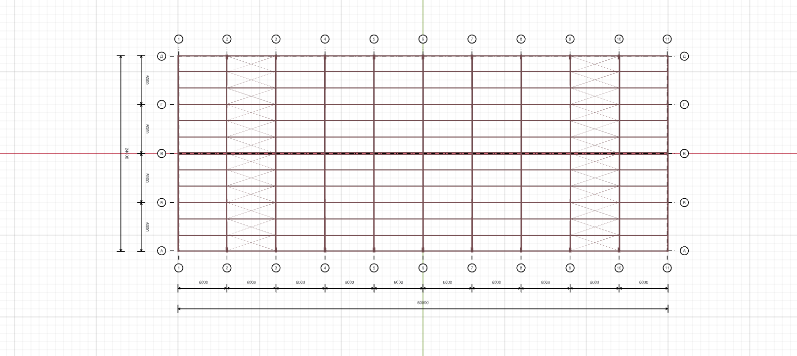 Каркас для автосервиса, 1440 кв.м