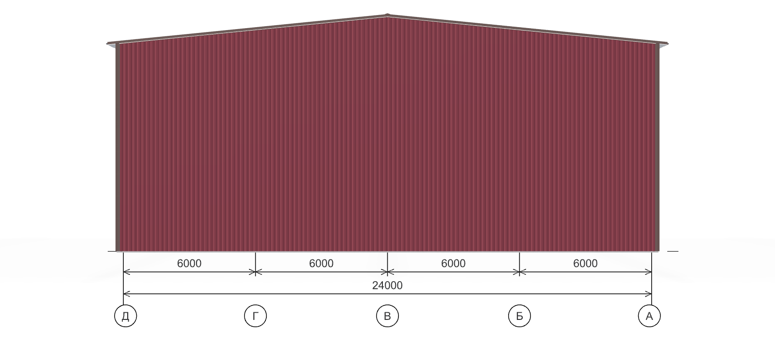 Быстровозводимое сенохранилище, 1440 кв.м