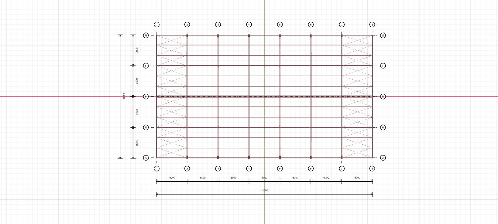 Каркас производственного здания с кран-балкой, 1008 кв.м