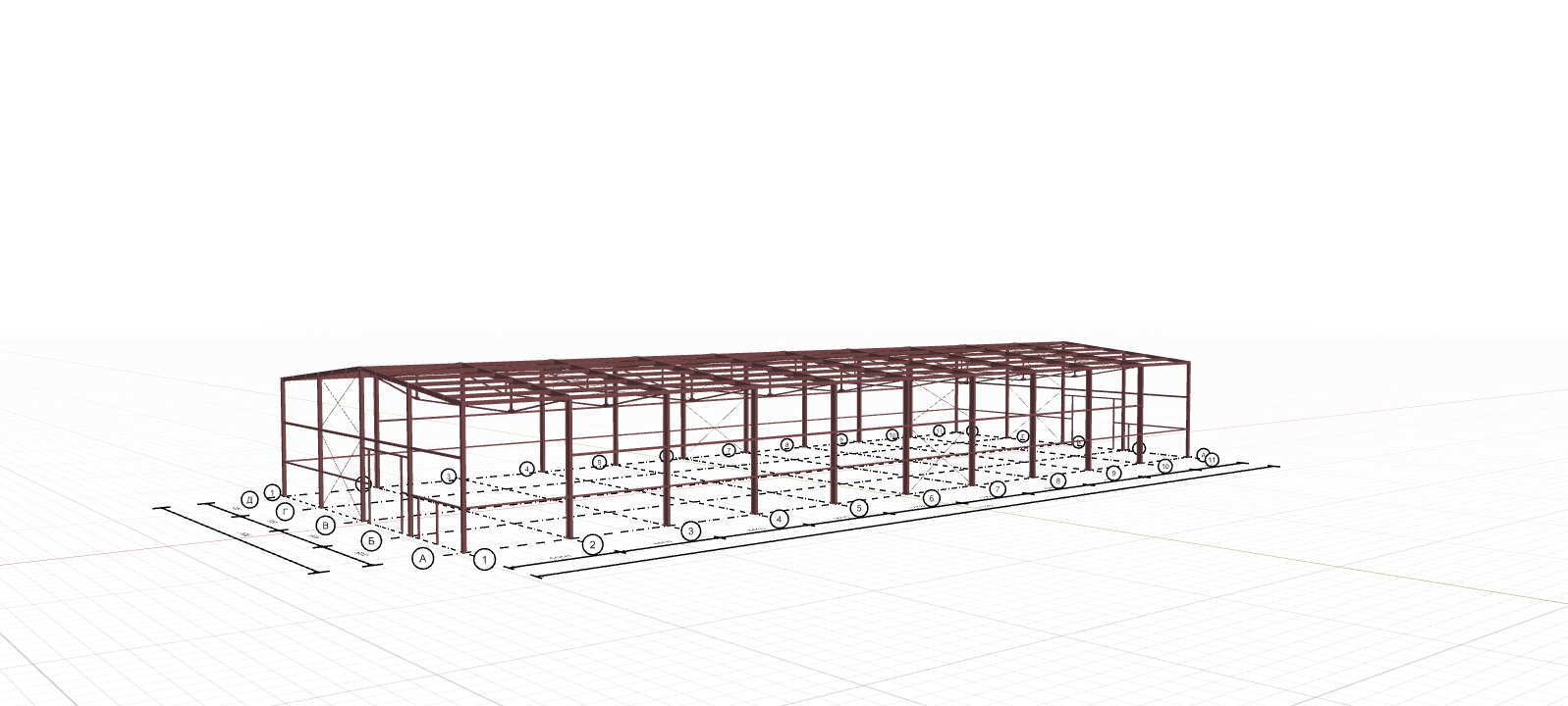 Быстровозводимое сенохранилище, 1440 кв.м