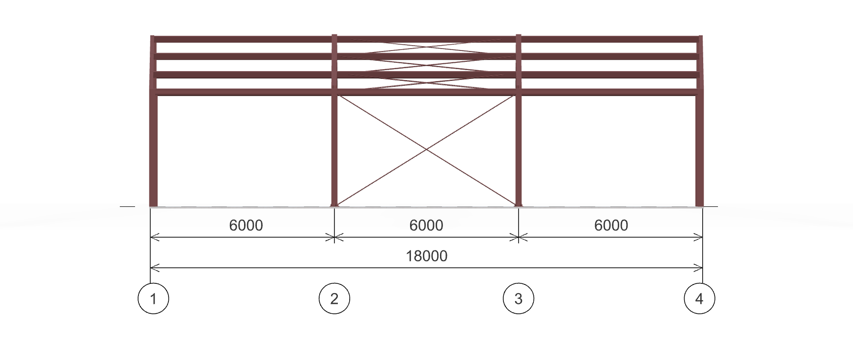 Каркас склада, 216 кв.м