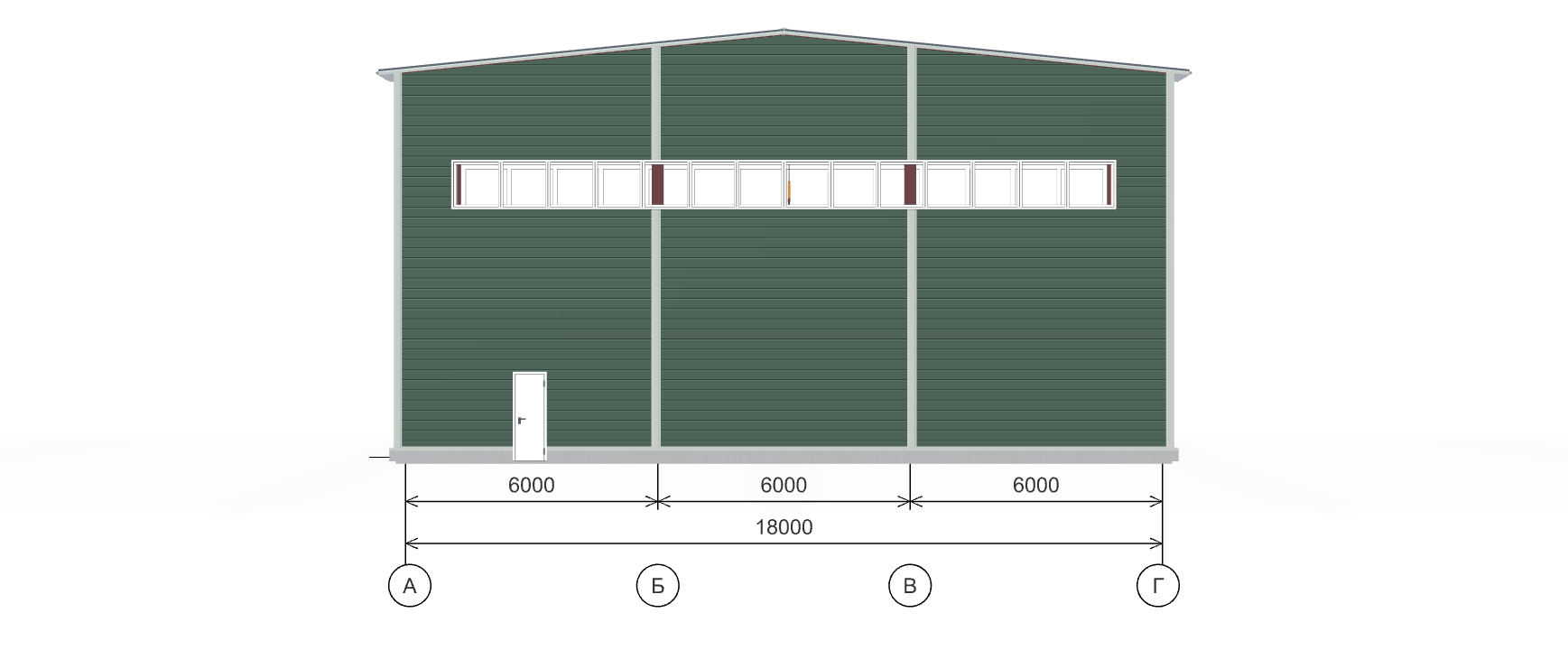 Быстровозводимый цех, 972 кв.м