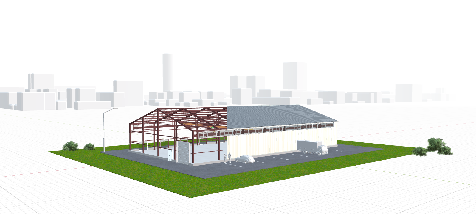 Производственное здание с кран-балкой, 1008 кв.м
