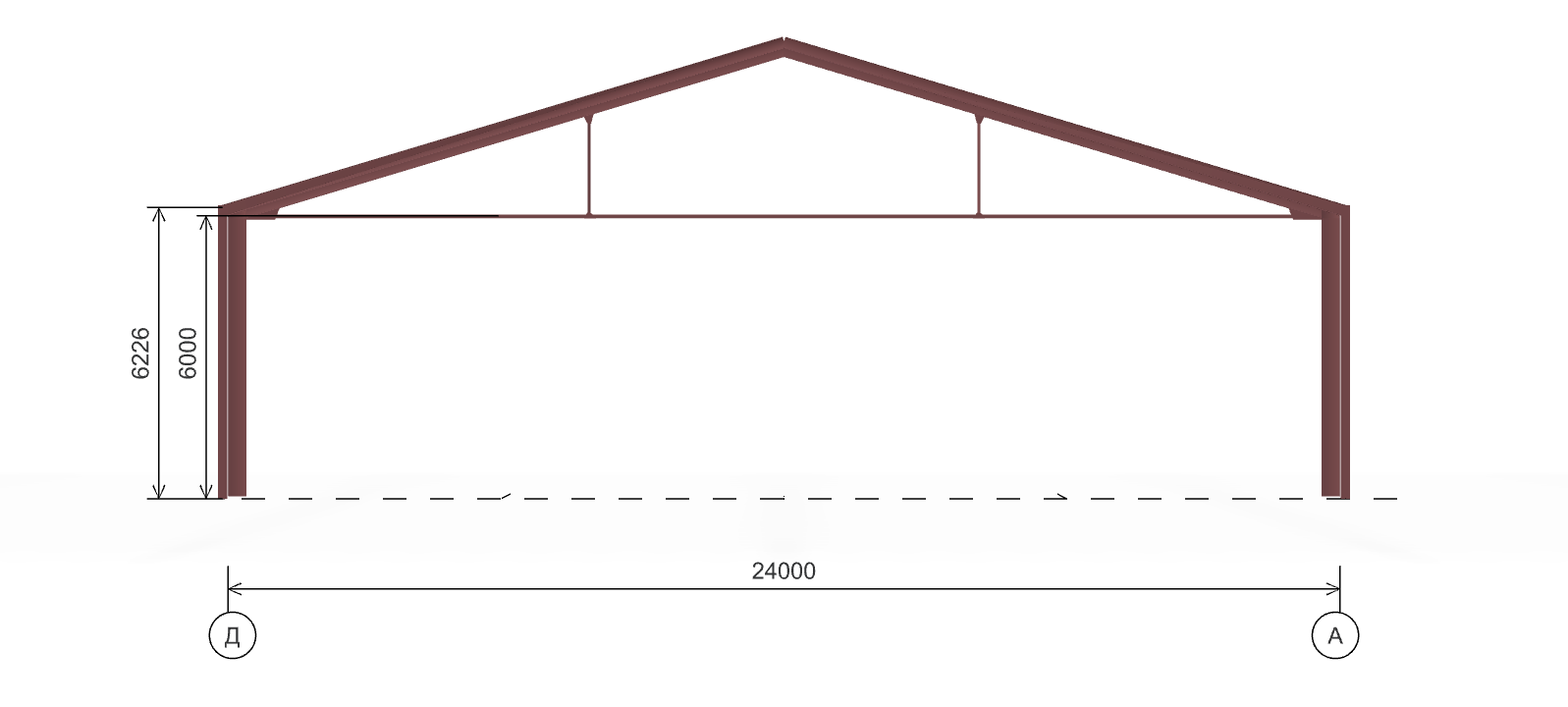 Быстровозводимый коровник, 1440 кв.м