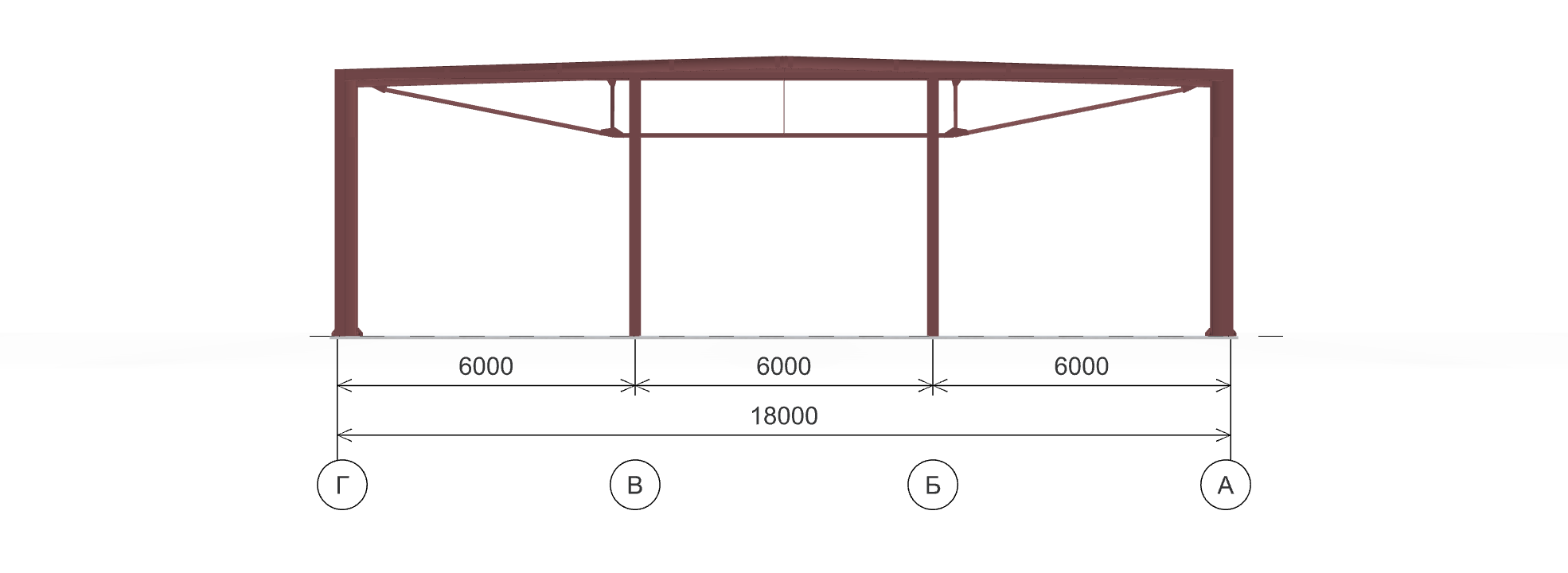 Каркас для магазина, 324 кв.м