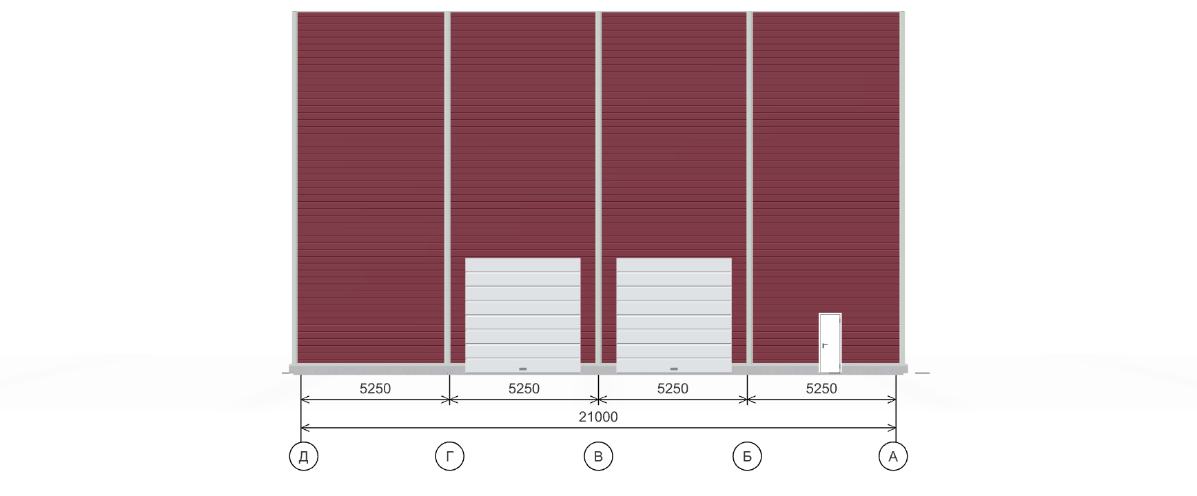 Производственное здание с кран-балкой, 1386 кв.м