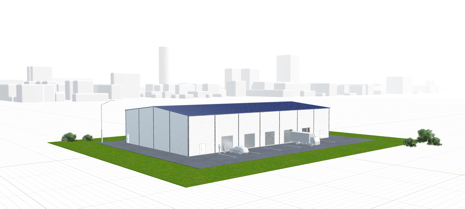 Склад-магазин с кран-балкой, 1008 кв.м