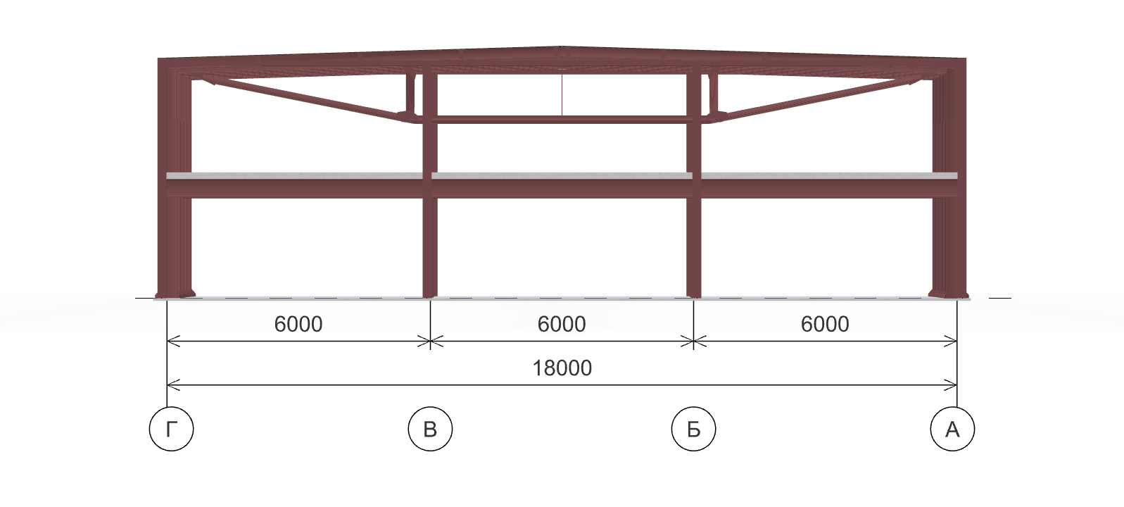 Каркас для торгового павильона, 1080 кв.м