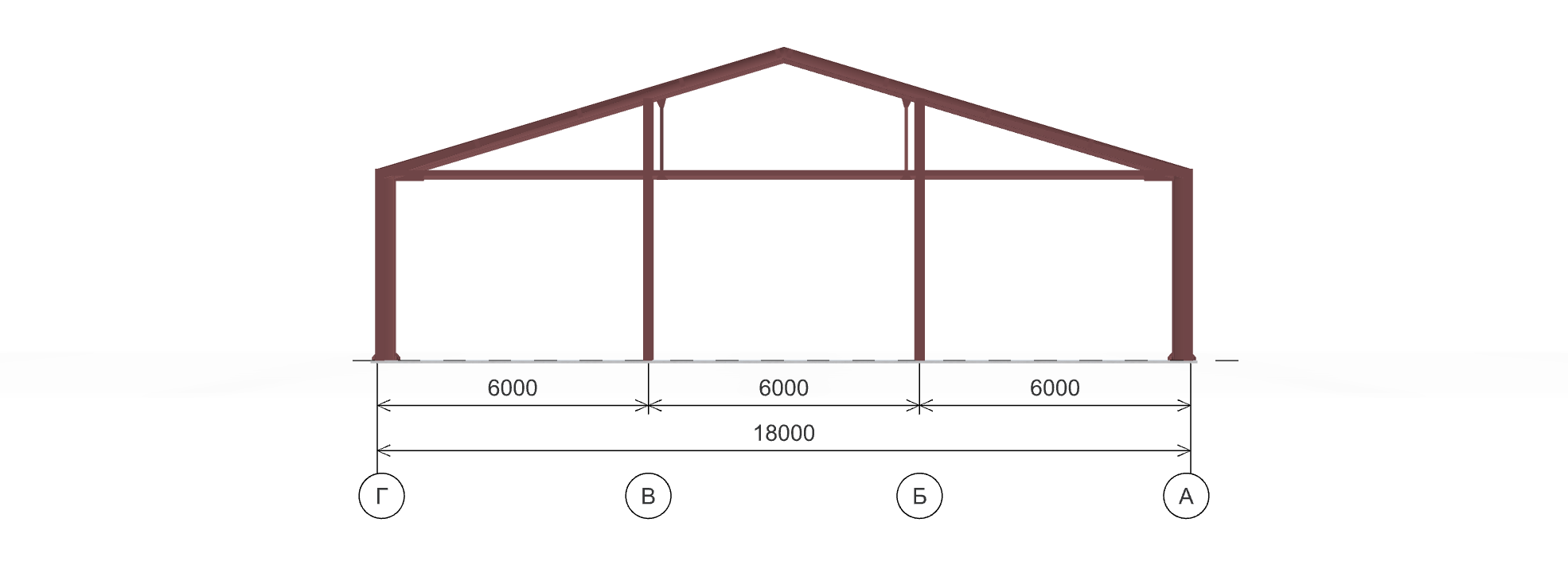 Каркас здания для хранения урожая, 324 кв.м