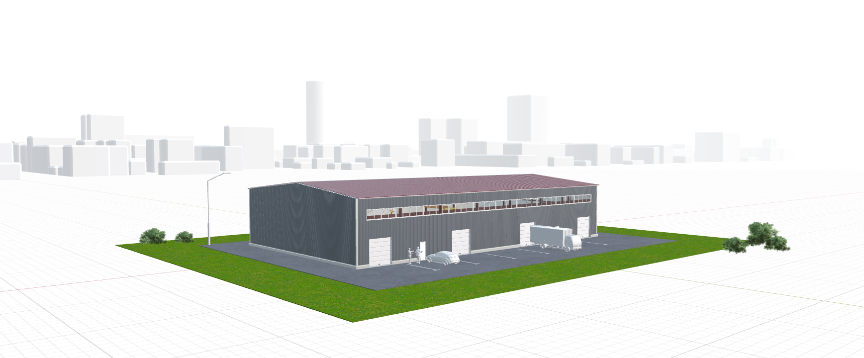 Производственное здание с кран-балкой, 1008 кв.м