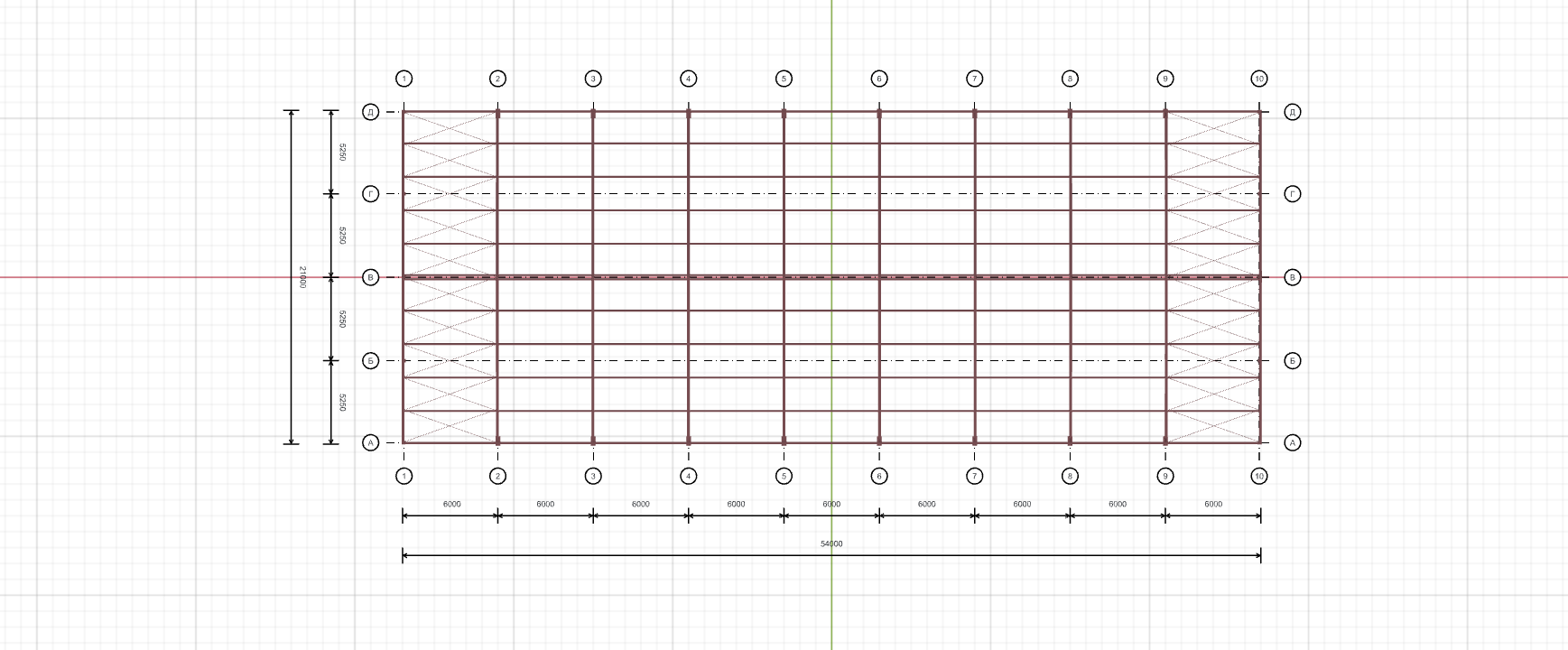 Каркас производственного цеха с кран-балкой, 1134 кв.м