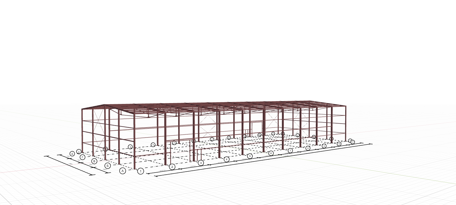 Быстровозводимое сенохранилище, 1440 кв.м